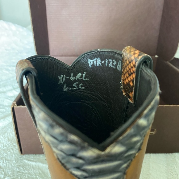 Pinto Ranch Tri Color Python Boots - Picture 4 of 10